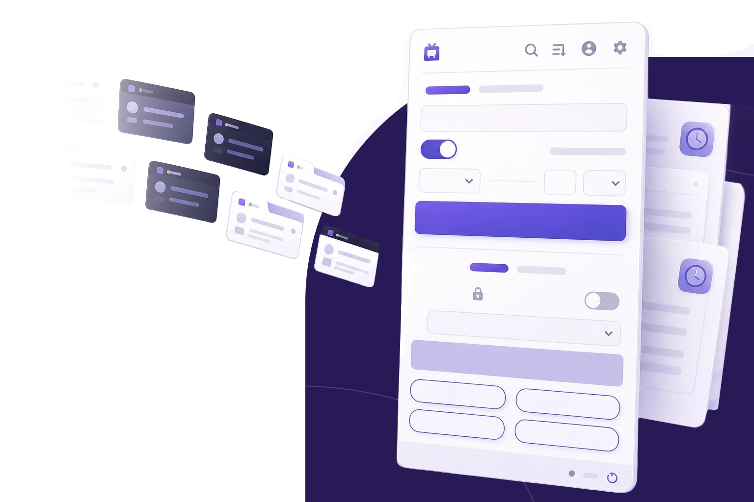 Open browser tabs flowing safely into the TabHangar snapshot popup.